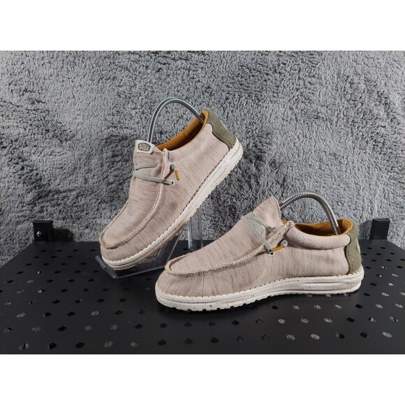 Hey Dude Wally Mens Linen Sneakers Size 7 - Picture 2 of 8